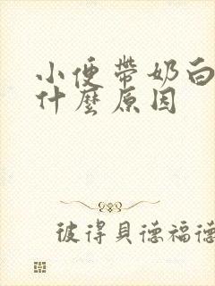 小便带奶白色是什么原因