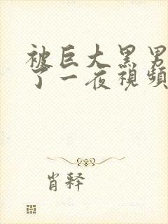 被巨大黑男人躁了一夜视频