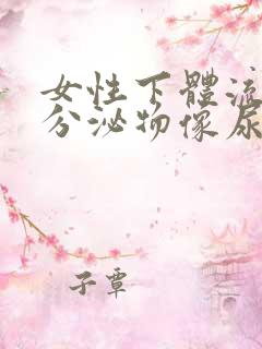 女性下体流水状分泌物像尿了一样怎么回事