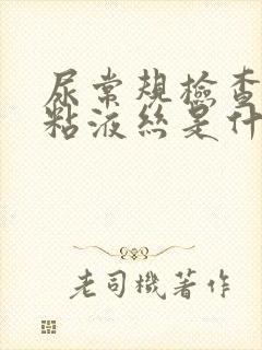 尿常规检查中的粘液丝是什么