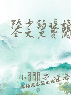 陆少的暖婚新妻全文免费阅读最新