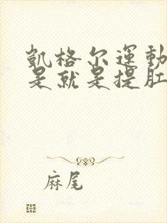 凯格尔运动是不是就是提肛运动