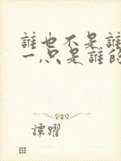 谁也不是谁的唯一,只是谁的谁