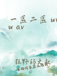 一区二区 www av