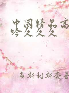 中国精品高潮呻吟久久久