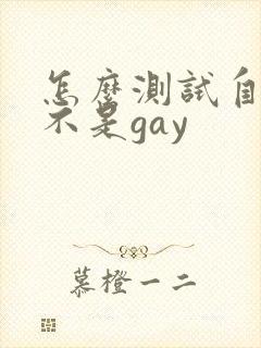 怎么测试自己是不是gay