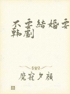 不要结婚要恋爱韩剧