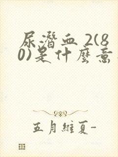 尿潜血 2(80)是什么意思