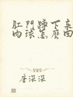 肛门蹲下来有个肉球怎么回事