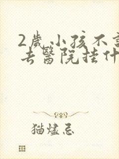 2岁小孩不说话去医院挂什么科