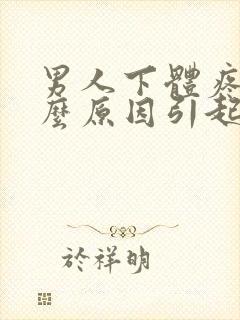 男人下体疼是什么原因引起的