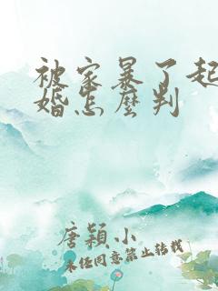 被家暴了起诉离婚怎么判