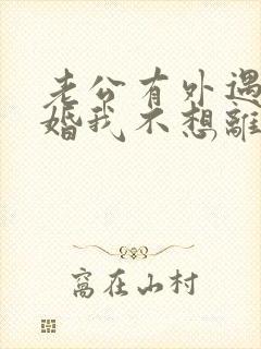 老公有外遇要离婚我不想离婚