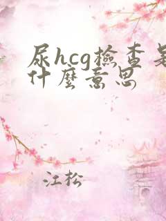 尿hcg检查是什么意思