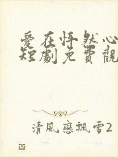 爱在怦然心动时短剧免费观看全集下载