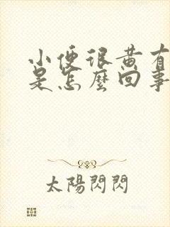 小便很黄有泡沫是怎么回事