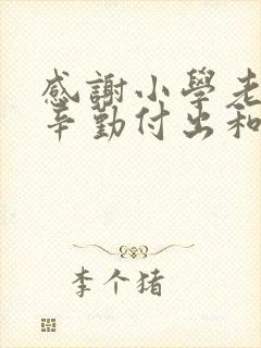 感谢小学老师的辛勤付出和悉心教导