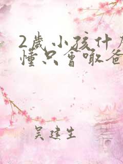 2岁小孩什么都懂只会喊爸爸妈妈