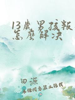 13岁男孩叛逆怎么解决