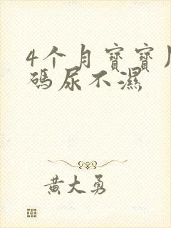 4个月宝宝用s码尿不湿