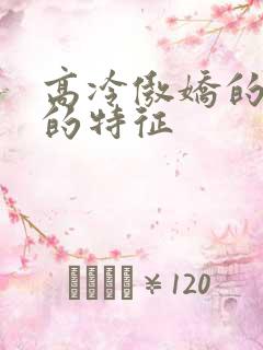 高冷傲娇的女生的特征