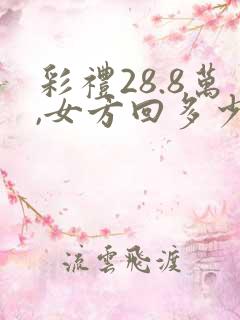 彩礼28.8万,女方回多少