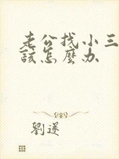 老公找小三了我该怎么办