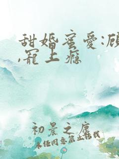 甜婚蜜爱:顾少,宠上瘾