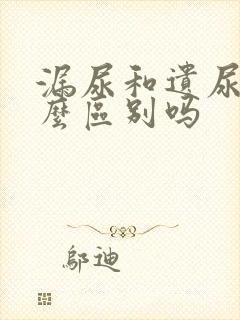 漏尿和遗尿有什么区别吗