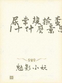 尿常规检查隐血1十什么意思