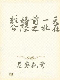 离婚前一天和老公陆之北在线阅读