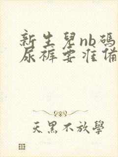 新生儿nb码纸尿裤要准备多少