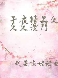 午夜精品久久久久久澳门