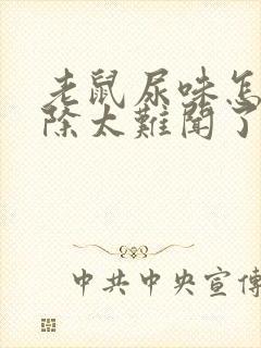 老鼠尿味怎么去除太难闻了