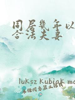 同居几年以上算合法夫妻