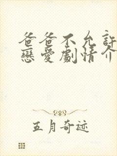 爸爸不允许我谈恋爱剧情介绍