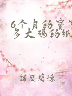 6个月的宝宝穿多大码的纸尿裤