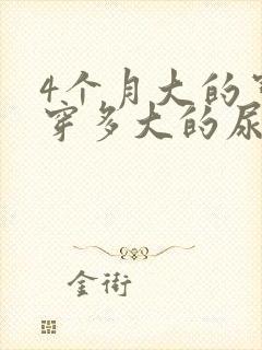 4个月大的宝宝穿多大的尿不湿