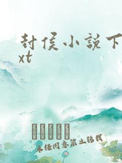 封侯小说下载txt