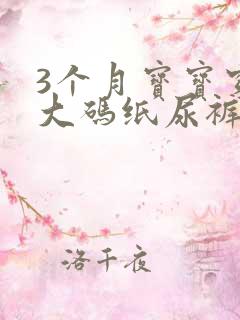 3个月宝宝穿多大码纸尿裤