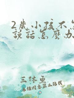 2岁小孩不怎么说话怎么办