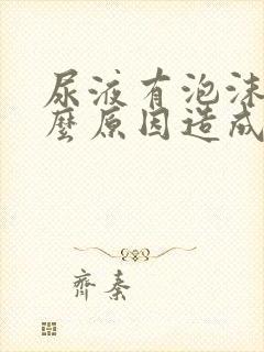 尿液有泡沫是什么原因造成的