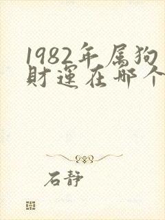 1982年属狗财运在哪个方向好