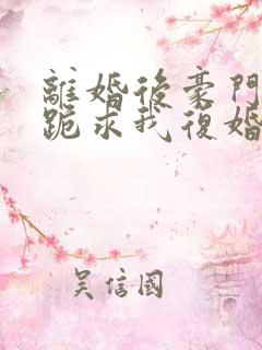 离婚后豪门前夫跪求我复婚大结局