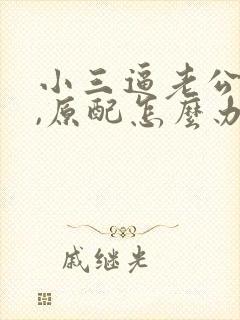 小三逼老公离婚,原配怎么办