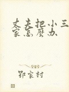 丈夫把小三带回家怎么办