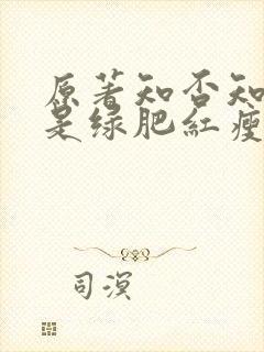 原著知否知否应是绿肥红瘦