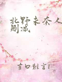 北野未奈人妻无删减