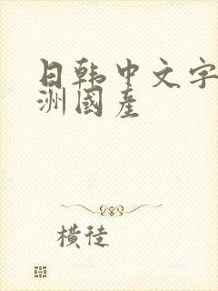 日韩中文字幕亚洲国产