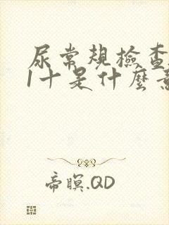 尿常规检查潜血1十是什么意思